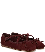 Circus NY by Sam Edelman Zuri Suede Cross Over Bow Ballerina Flats