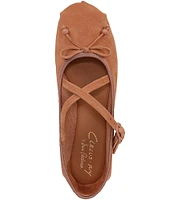 Circus NY by Sam Edelman Zuri Suede Cross Over Bow Ballerina Flats