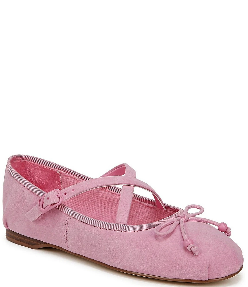 Circus NY by Sam Edelman Zuri Suede Cross Over Bow Ballerina Flats