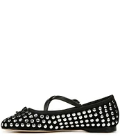 Circus NY by Sam Edelman Zuri Suede Cross Strap Studded Ballerina Bow Flats