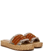 Circus NY by Sam Edelman Wyatt Rhinestone Braided Platform Slide Sandals