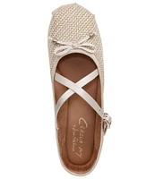 Circus NY by Sam Edelman Zuri Raffia Bow Ballerina Flats