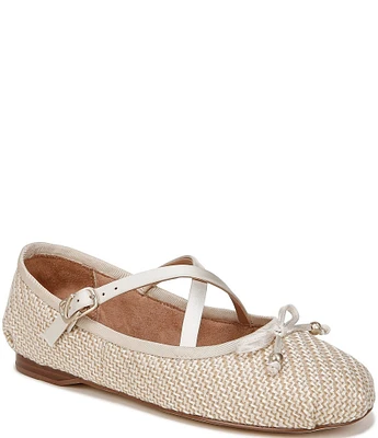 Circus NY by Sam Edelman Zuri Raffia Bow Ballerina Flats