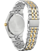 Citizen Men's Corso Three Hand Two Tone Stainless Steel Black Dial Bracelet Watch