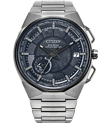 Citizen Men's Eco WR100 Satellite Wave Analog Titanium Bracelet Watch