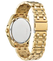 Citizen Men's Peyton Three Hand Gold Stainless Steel Bracelet Watch