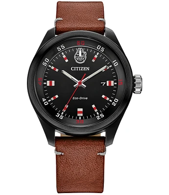 Citizen Men's Star Wars Collection Chewbacca Three Hand Brown Leather Strap Watch