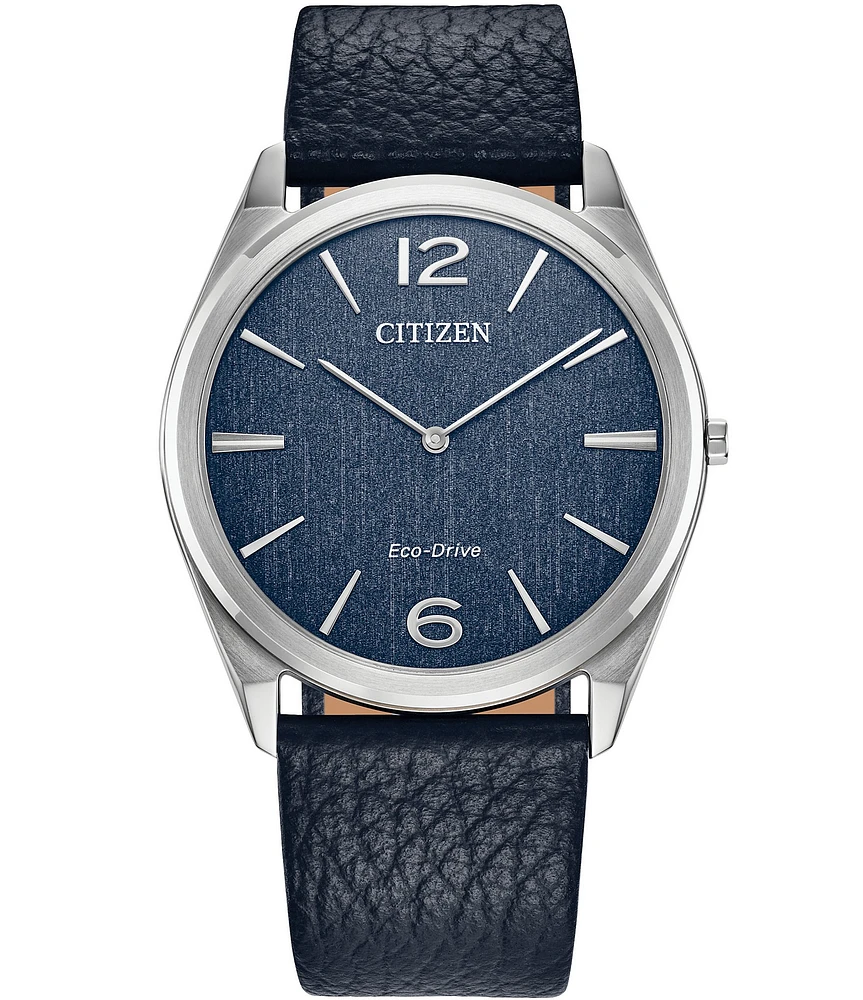 Citizen Unisex Suratto Two Hand Leather Strap Watch