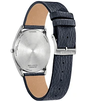 Citizen Unisex Suratto Two Hand Leather Strap Watch