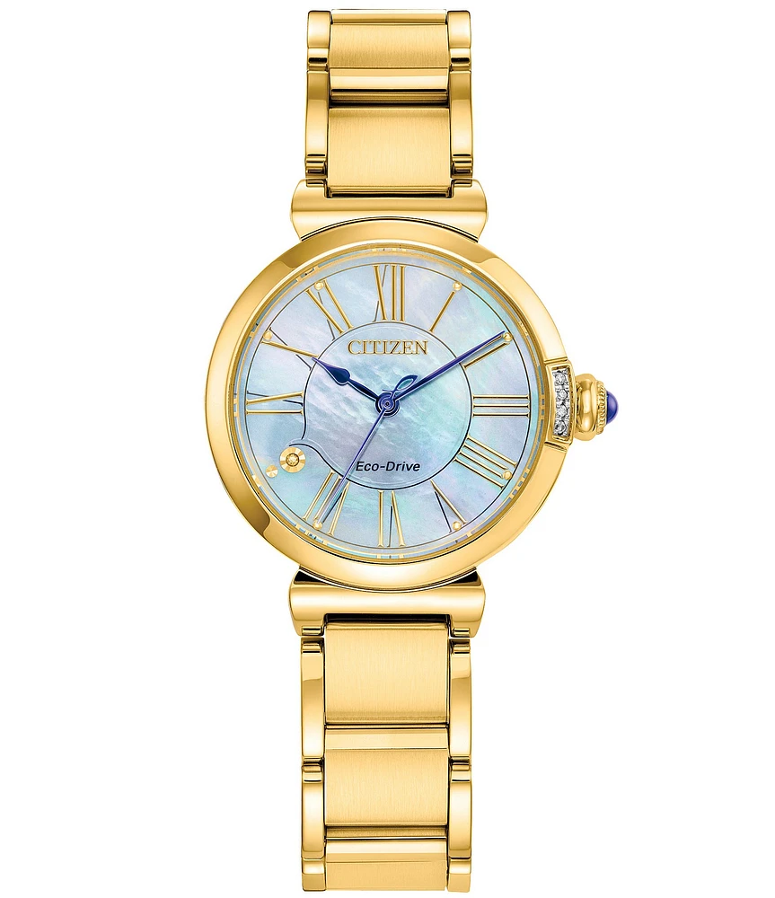 Citizen Women's L Mae Three Hand Gold Stainless Steel Bracelet Watch