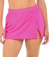 Citrus Picnic Date Side Slit Pull-On Swim Cover-Up Skirt