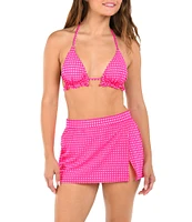 Citrus Picnic Date Side Slit Pull-On Swim Cover-Up Skirt