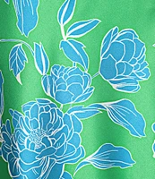 City Vibe Floral Print Sweetheart Neck Tie Front Bustier Bodice Mini Dress