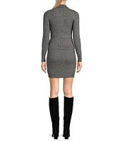 City Vibe Long Sleeve Cable Sweater & Skirt 2-Piece Set