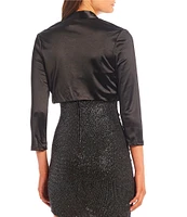 City Vibe Long Sleeve Satin Shrug