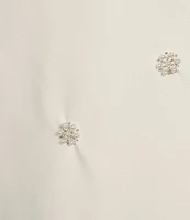 City Vibe Pearl Beaded Applique Halter Neck Dress
