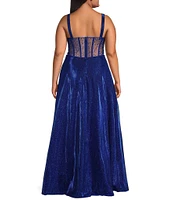 City Vibe Plus Size Sweetheart Neck Bustier Corset Bodice Ballgown