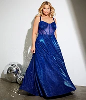 City Vibe Plus Size Sweetheart Neck Bustier Corset Bodice Ballgown