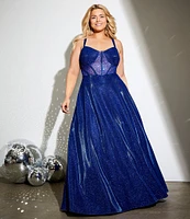 City Vibe Plus Size Sweetheart Neck Bustier Corset Bodice Ballgown