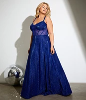 City Vibe Plus Size Sweetheart Neck Bustier Corset Bodice Ballgown