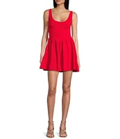 City Vibe Sleeveless Bustier Bodice Mini Dress