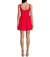 City Vibe Sleeveless Bustier Bodice Mini Dress