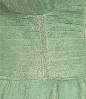 City Vibe Spaghetti Strap Corset Glitter Party Dress