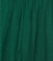 City Vibe Sweetheart Neck Twist Front Tie Straps Illusion Back Shirred Ballgown