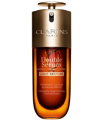 Clarins Double Serum Light Texture Anti-Aging Concentrate to Firm, Smooth, Boost Radiance, and Refine Pores