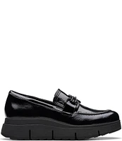 Clarks Artisan Loriini Izzy Patent Leather Wedge Loafers