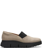 Clarks Artisan Loriini West Nubuck Suede Wedge Loafers