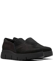 Clarks Artisan Loriini West Nubuck Suede Wedge Loafers