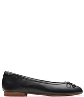 Clarks Signature Fawna Lily Leather Bow Ballet Flats