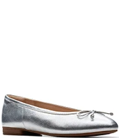 Clarks Signature Fawna Lily Leather Bow Ballet Flats