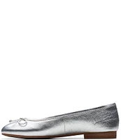 Clarks Signature Fawna Lily Leather Bow Ballet Flats