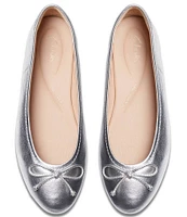 Clarks Signature Fawna Lily Leather Bow Ballet Flats