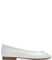 Clarks Signature Fawna Lily Leather Bow Ballet Flats