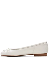 Clarks Signature Fawna Lily Leather Bow Ballet Flats