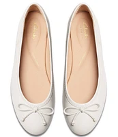 Clarks Signature Fawna Lily Leather Bow Ballet Flats