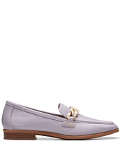 Clarks Artisan Sarafyna Iris Leather Printed Chain Loafers