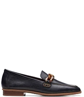 Clarks Artisan Sarafyna Iris Leather Printed Chain Loafers