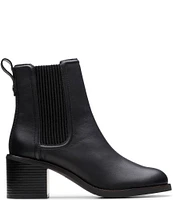 Clarks Signature Chamberly Top Leather Chelsea Booties