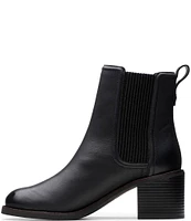 Clarks Signature Chamberly Top Leather Chelsea Booties