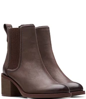 Clarks Signature Chamberly Top Leather Chelsea Booties