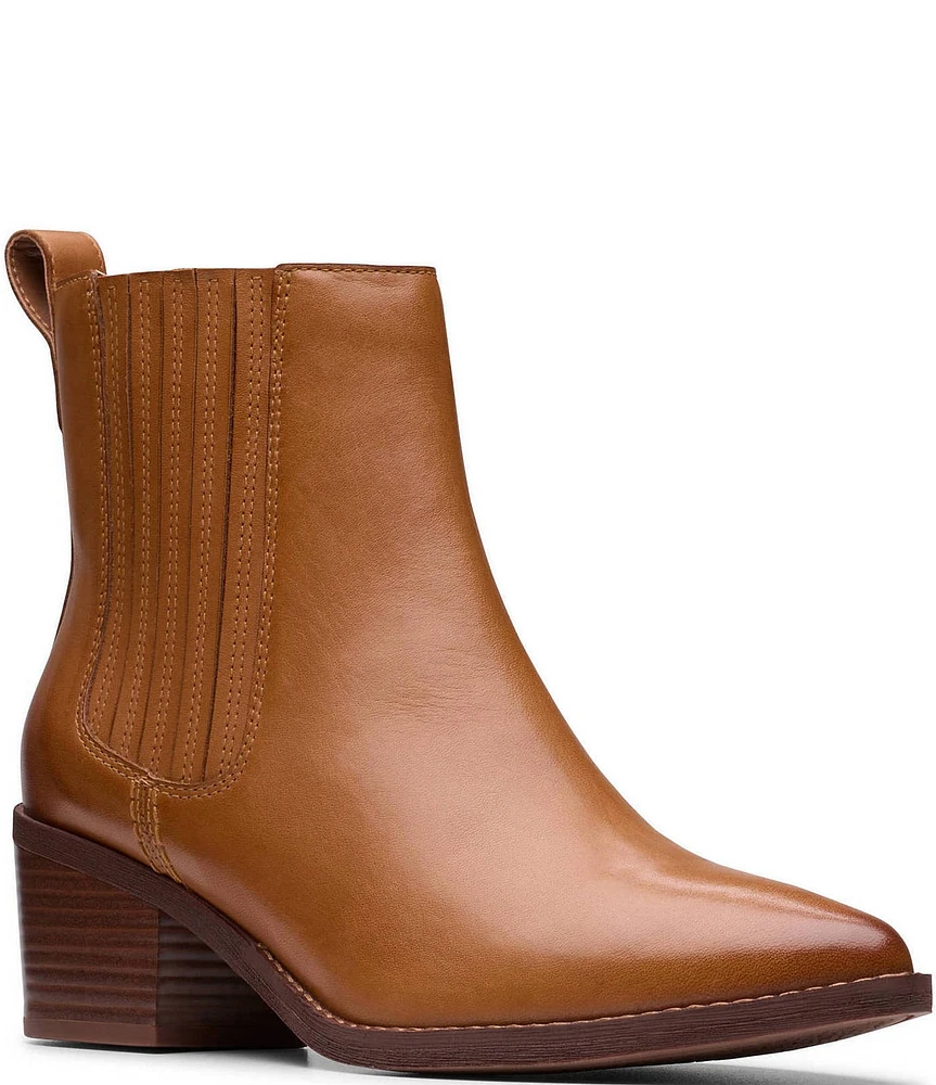 Clarks Signature Morzine Top Leather Chelsea Booties