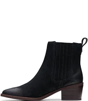 Clarks Signature Morzine Top Suede Chelsea Booties