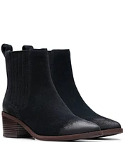 Clarks Signature Morzine Top Suede Chelsea Booties