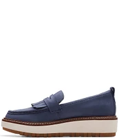 Clarks Signature Orianna Nubuck Suede Kiltie Fringe Penny Loafers