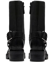 Clarks Signature Rebelle Up Leather Moto Mid Boots