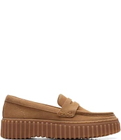 Clarks Signature Torhill Penny Suede Platform Loafers